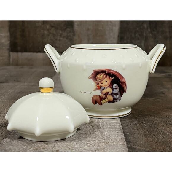 M. J. Hummel Porcelain Stormy Weather Tea Set by The Danbury Mint - Picture 10 of 15